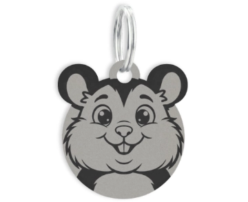 Nerezová klíčenka s vlastním textem – Křeček - Vryto.cz