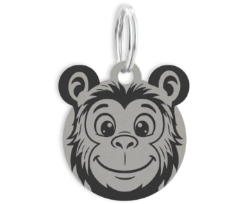 Nerezová klíčenka s vlastním textem – Opičák - Vryto.cz